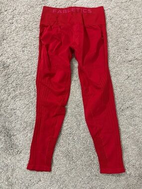 Fabletics Bright Red Seamless Workout Leggings